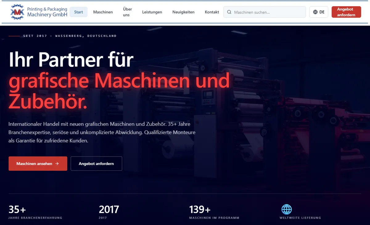 KMK Printing & Packaging Machinery — Neumaschinen-Handel